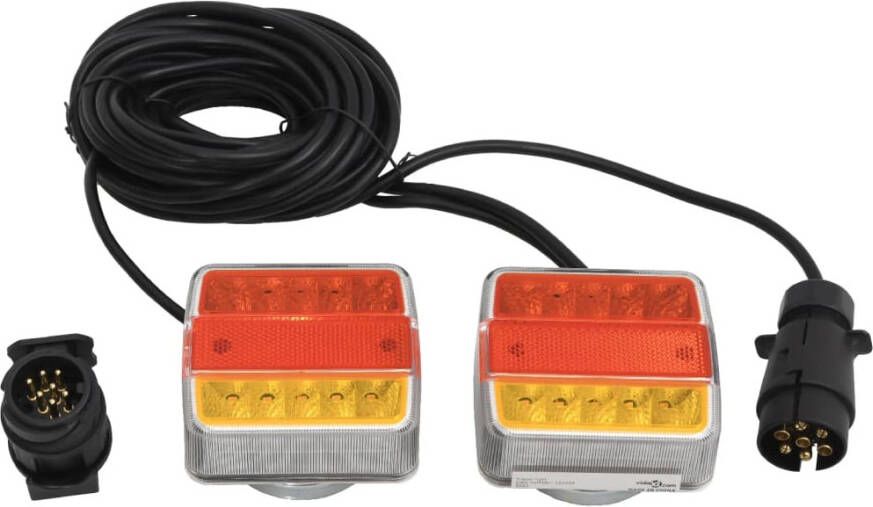 VIDAXL Aanhangerlampen 2 st LED lamp 12 V 10, 5x7, 5x10 cm rood