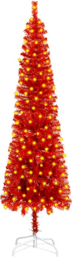 VidaXL Kerstboom Met Led&apos, s Smal 210 Cm Rood