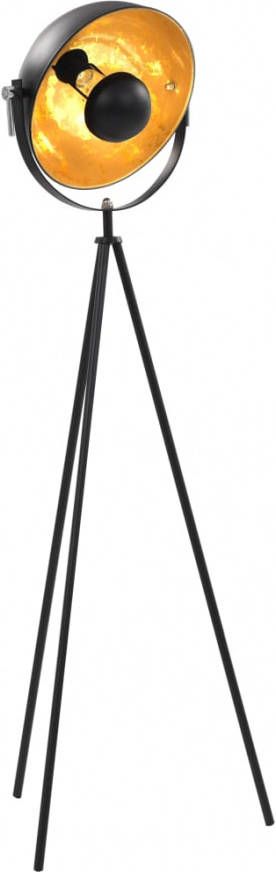 VIDAXL Lamp staand E27 31 cm zwart en goud