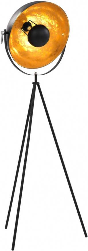 VIDAXL Lamp staand E27 41 cm zwart en goud