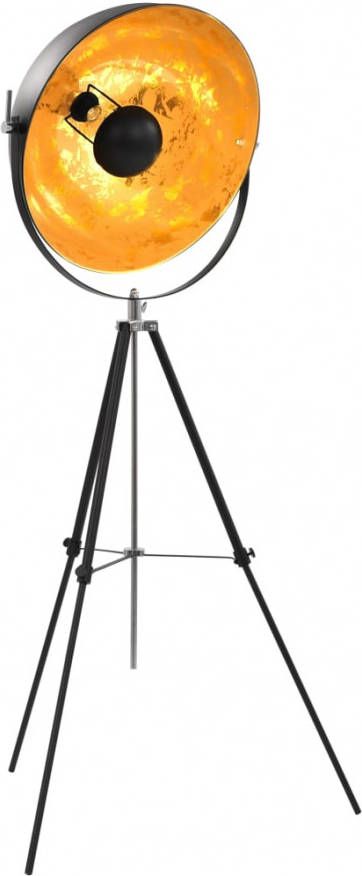 VIDAXL Lamp staand E27 51 cm zwart en goud