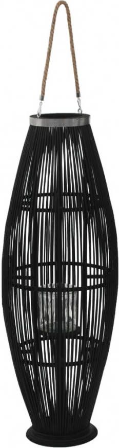 VIDAXL Lantaarnhouder hangend 95 cm bamboe zwart
