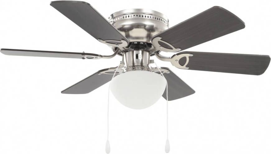 VIDAXL Plafondventilator met lamp 82 cm donkerbruin