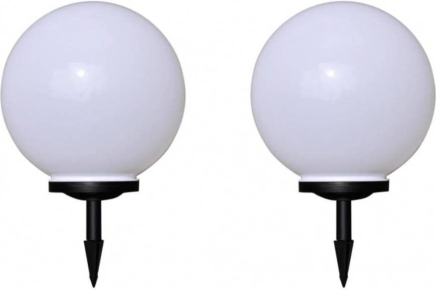 VIDAXL Tuinpadlampen 2 st met grondpin LED 40 cm