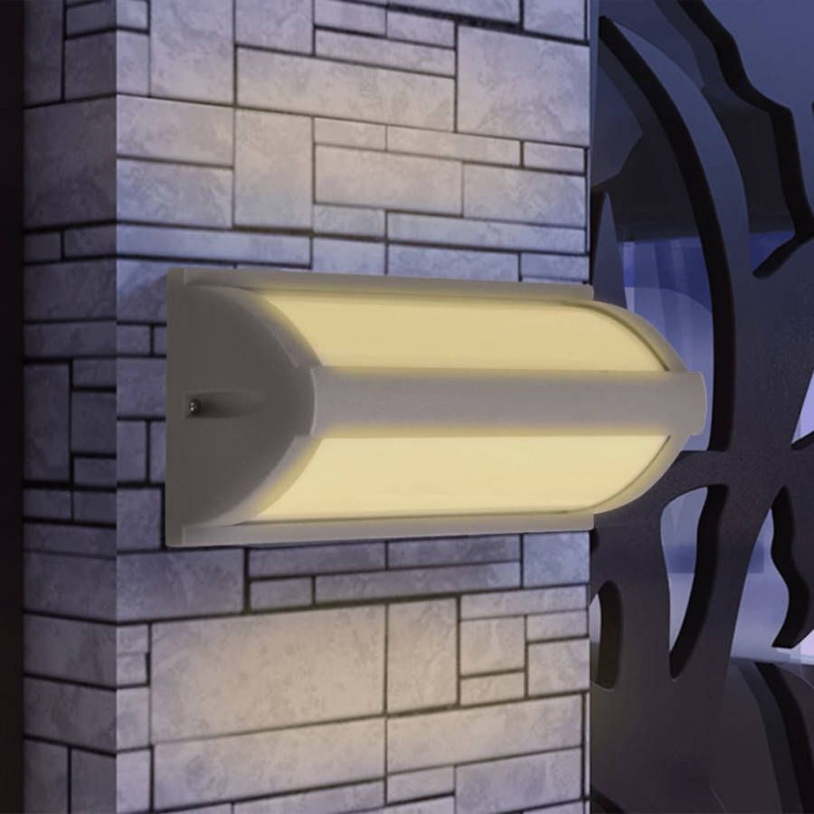 VIDAXL Wandlamp buiten lichtgrijs aluminium