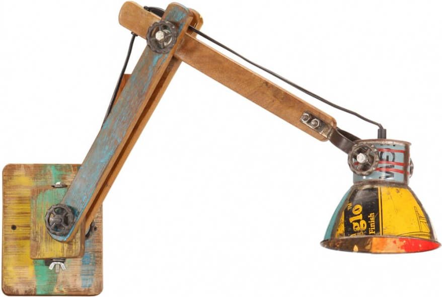 VIDAXL Wandlamp industrieel rond E27 meerkleurig