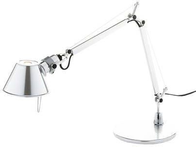 Artemide Tolomeo Micro bureaulamp retrofit gepolijst aluminium