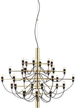 FLOS 2097/30 Kroonluchter Messing/Frosted Bulbs