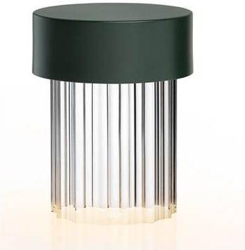 Flos Last Order Fluted tafellamp LED oplaadbaar mat groen