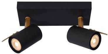 Lucide Grony Plafondspot Led Dim To Warm Gu10 2x5w 2200k/3000k Zwart