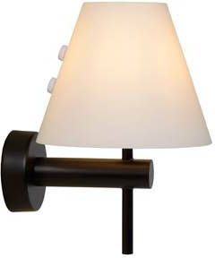 Lucide Roxy Wandlamp Badk. zwart 1xg9 33w ip44 glas