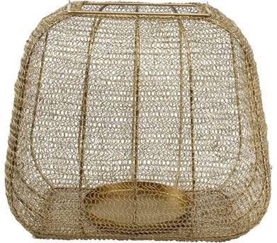 PTMD Rayna Vierkante Lantaarn 38 x 30 x 32 cm Metaal Goud