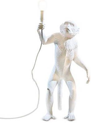 Seletti Monkey Standing Outdoor vloerlamp wit