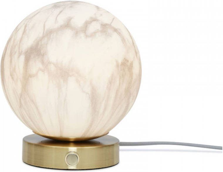 its about RoMi Tafellamp 'Carrara' Glas, Marmerlook, kleur Wit