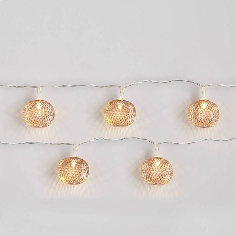 Konstsmide LED decoratieve lichtsnoer koperen bollen
