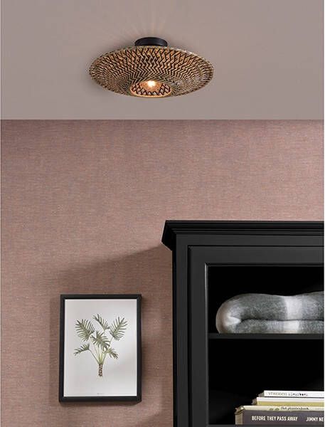 GOOD&MOJO Plafondlamp 'Bali' Small, Bamboe, kleur Naturel/Zwart