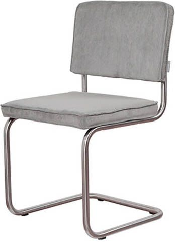 Zuiver Eetkamerstoel Ridge brushed rib cool grijs