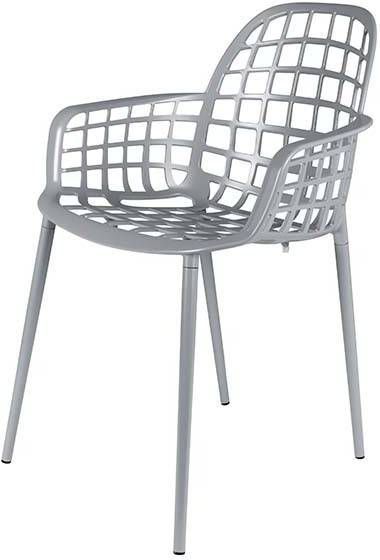 Zuiver Albert Kuip Tuinstoel Aluminium 82,5 x 59,5 cm Lichtgrijs
